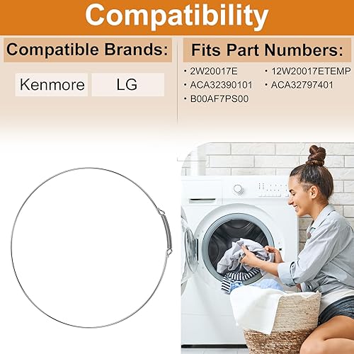 Miniatura 2 de Dinghosen Abrazadera de arranque de puerta del panel frontal de la lavadora para LG Electronics 2W20017E