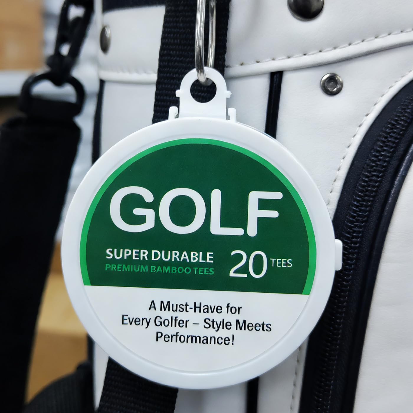 Bambus-Golf-Tees in verschiedenen Größen mit tragbarem, rundem Etui (7,6 cm, 6,3 cm, 3,8 cm), Golf-Geschenke für Männer, Golfer, ideales Golfzubehör für Männer und einzigartige Geschenke für