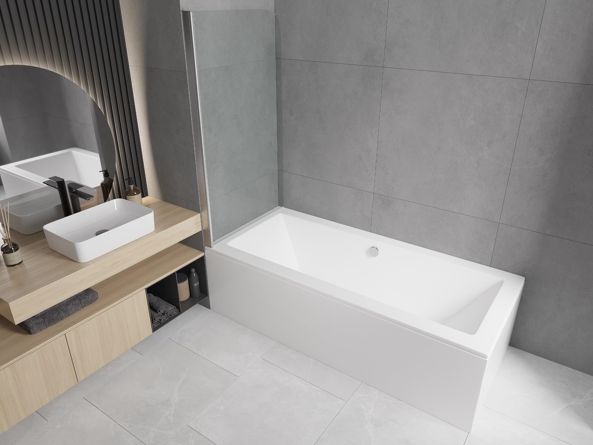Mexen Rox - Parete doccia a 2 ante, porta scorrevole, 170 + 80 x 150 cm