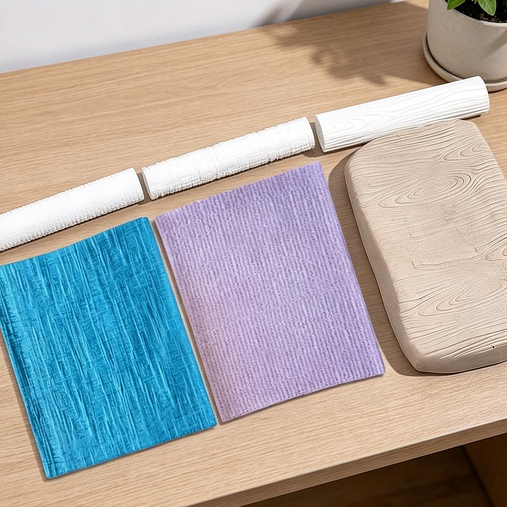 3 Stück Polymer Clay Struktur Roller Resin Prägung Töpferwerkzeug Ton Textur Roller Prägerollen Für Ton Modelliermasse Und Töpferstempel Ideal Für Schmuckherstellung
