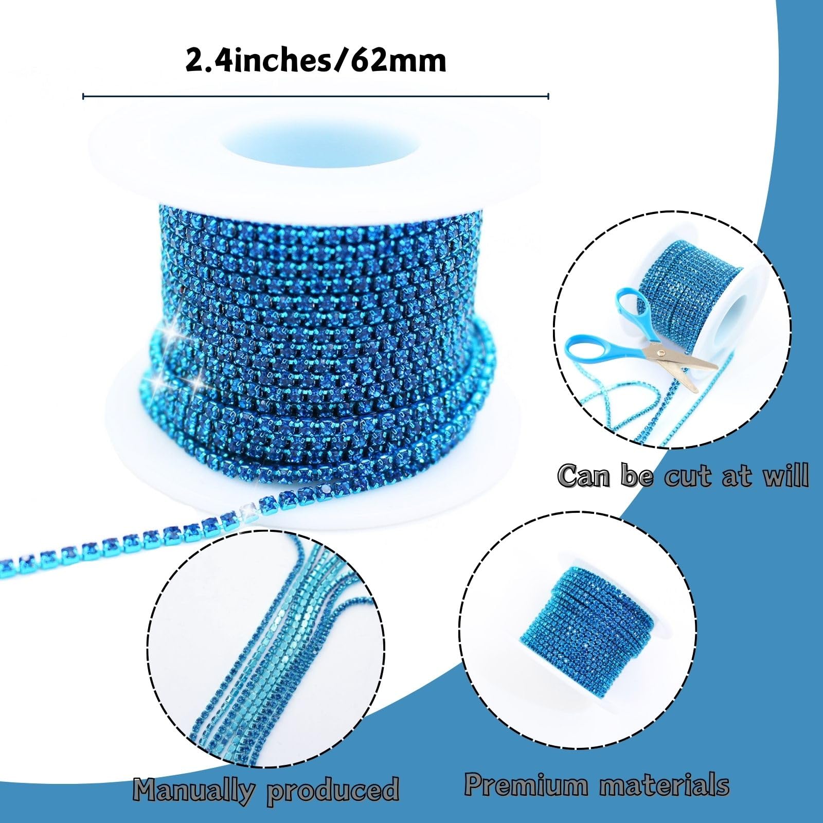10 Yard Rhinestone Trim Chain - Image 3