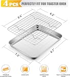 Petite feuille de cuisson en acier inoxydable avec ensemble de rack, E-far 9.4. & Lave-vaisselle sans danger