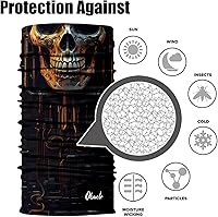 Vista 124 de Obacle - Tapabocas con cuello polar y de estilo de pañuelo contra el polvo y el sol para hombre y mujer