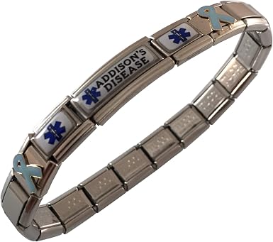 Amazon.com: Addison's Disease - Pulsera de acero inoxidable ajustable para  hombre o mujer : Ropa, Zapatos y Joyería