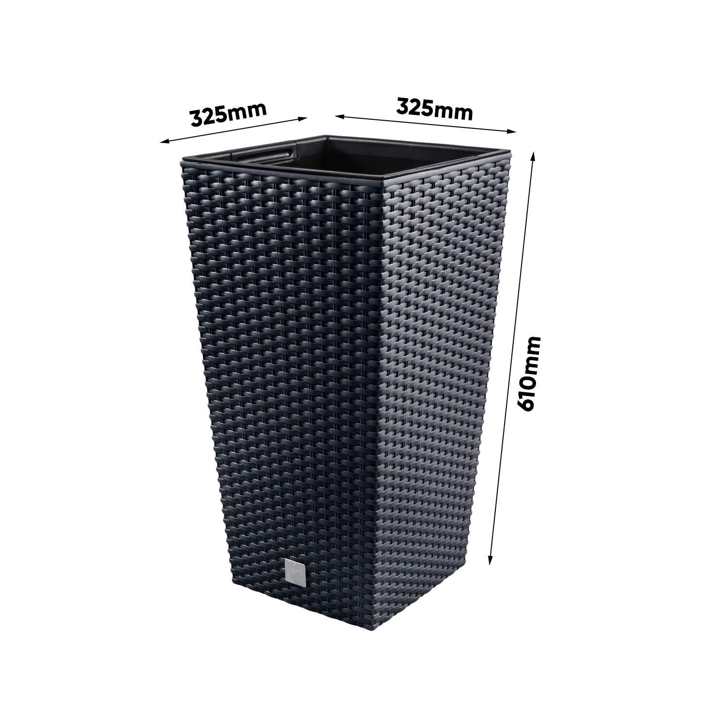 PAFEN Vaso Finto Rattan 2 In 1 Con Inserto 37L - Set Da Giardino Moderno, Resistente Alle Intemperie Per Esterno E Interno, Colore Caffè - 6