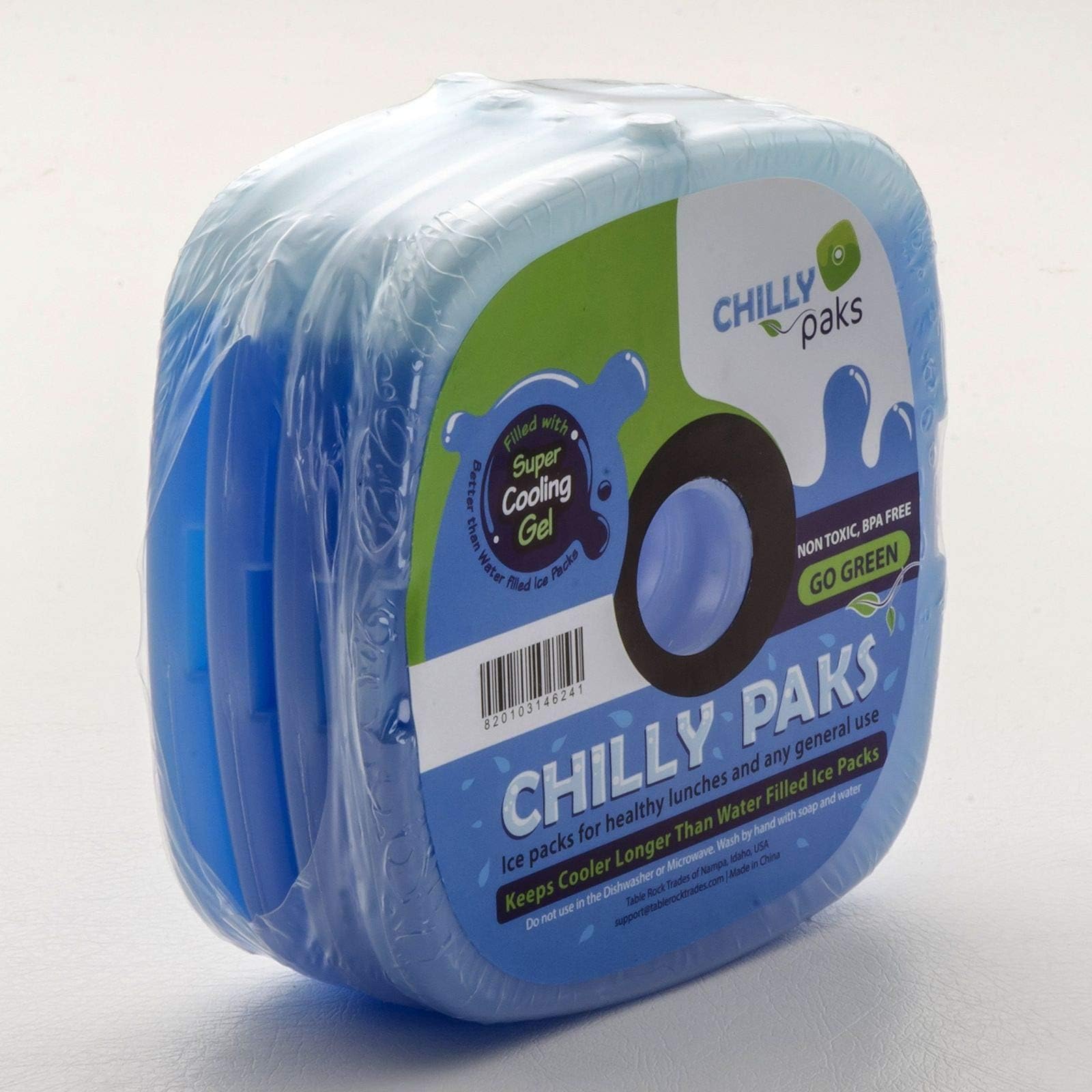 Chilly Paks. Ice Packs. Blue. Set 4.