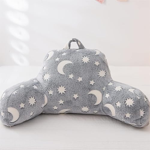 Miniatura 8 de Aimuan Almohada de lectura que brilla en la oscuridad para descansar en la cama, almohada de respaldo para niños, almohada con estampado de