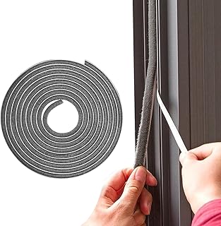33Ft Door Weather Stripping Door Seal Strip, Self-Adhesive Window Seal Strip, Sliding Door Sealers Weather Stripping for Door Frame Window Soundproofing Windproof, 0.35 X 0.2 Inch, Grey