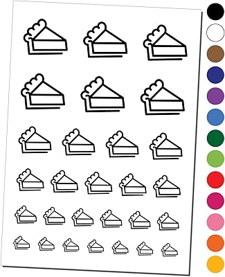 Piece of Pie Temporary Tattoo Water Resistant Fake Body Art Set Collection - White (One Sheet)