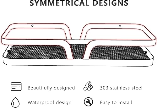 Miniatura 8 de Taozun Soporte para toallas de papel con estante, soporte para papel de cocina, estante para especias, soporte para rollos de papel negro, soporte