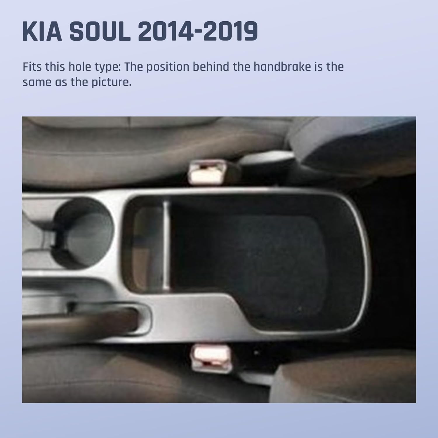 YJYWZH Car Armrest Storage Box for KIA Soul Models 2014-2019 Accessories, Double-Layer Center Consoles Organizer Storage Box Leather Interior Arm Rest Box with 3 USB Black Stitching