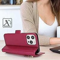 Vista 198 de Havaya Funda para iPhone 13 Pro Max y iPhone 12 Pro Max, cartera compatible con magsaf 2 en 1, desmontable magnética con tarjetero y ranura trasera