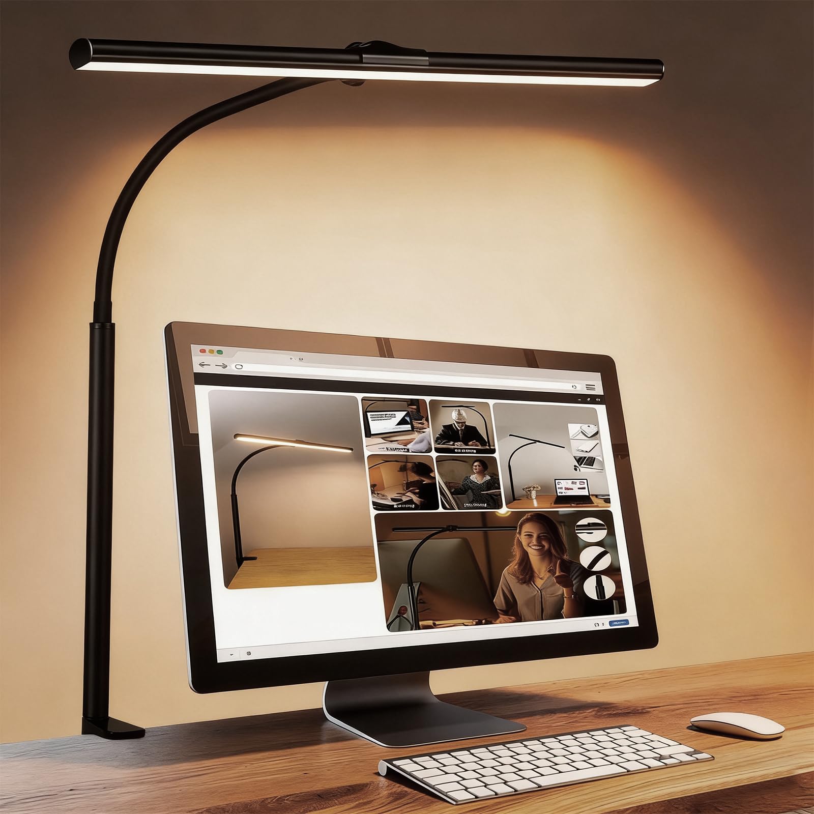 ELEPHANTBOAT® Table Lamp for Study Room Study, Table Lamp USB Desk Screen Light Study Lamp 5-Color Dimmable LED Reading Light with Inline Controls, USB LED Table Lamp with Flexible Gooseneck-image-34