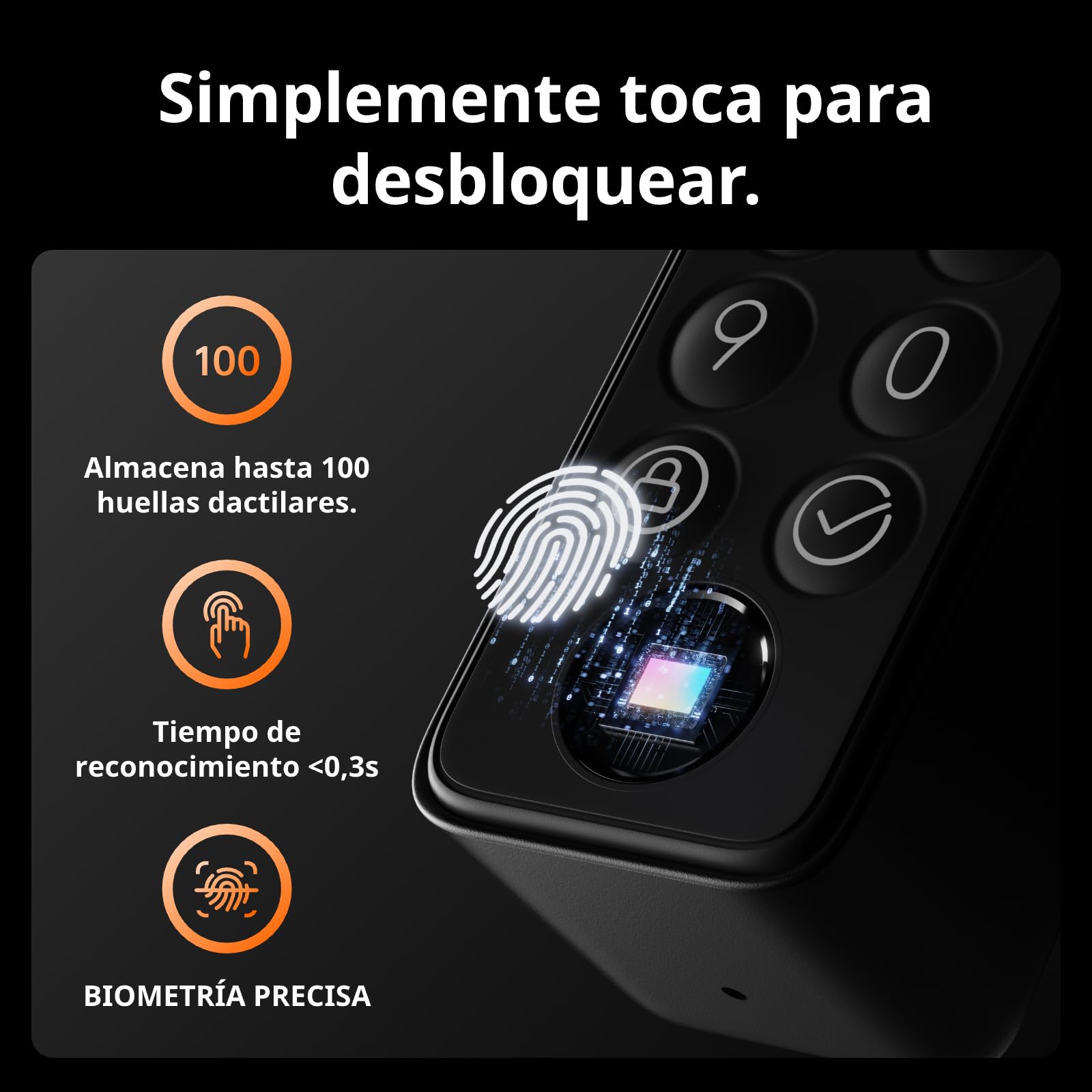 SwitchBot Lock Pro WiFi Inteligente, de Acceso Sin Llave, Cerradura Inteligente Puerta Delantera, Cerrojo Inteligente, Adaptable al Cerrojo Existente en Minutos, admite Matter, Alexa, Google, IFTTT.