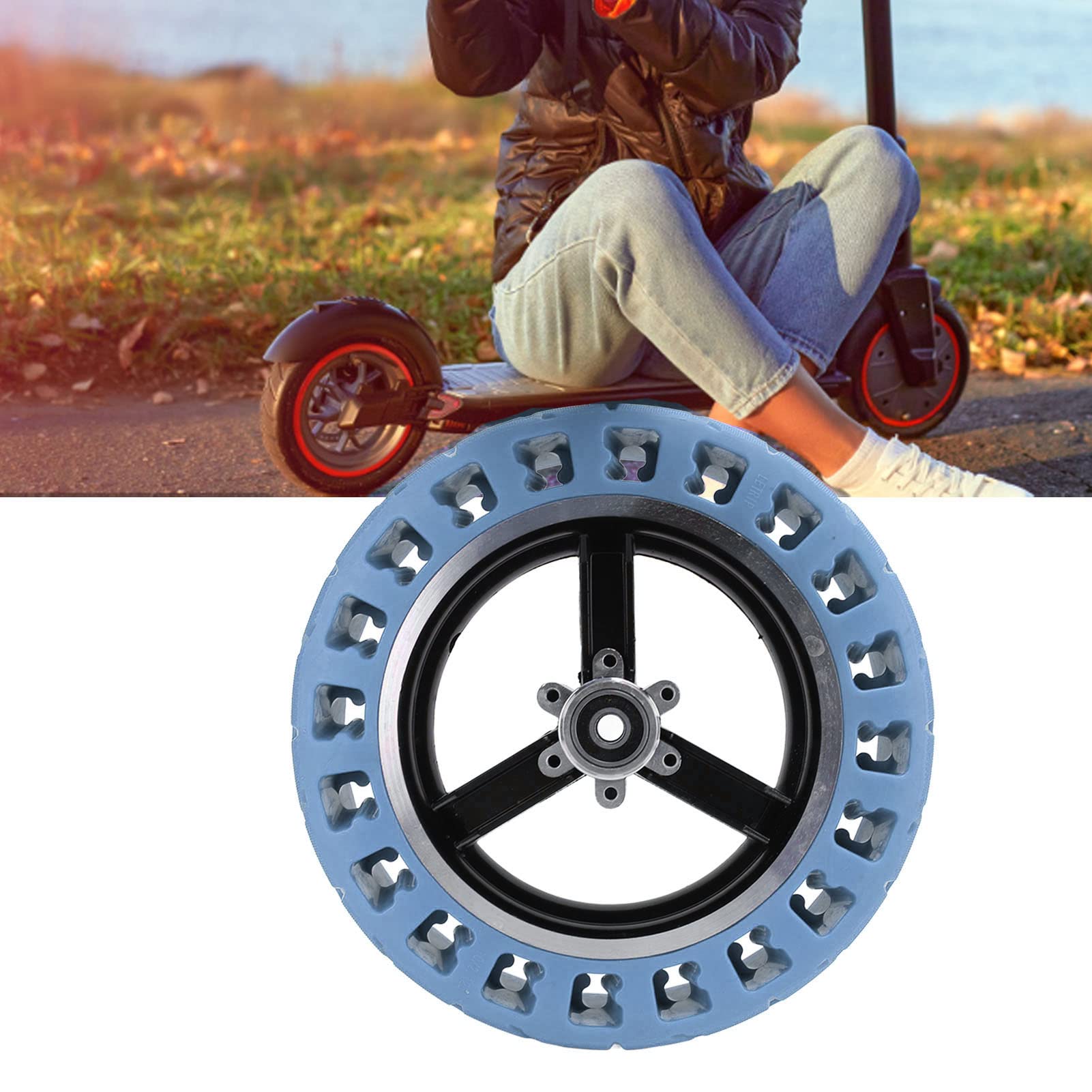 5 pulgadas, neumáticos de scooter eléctrico de 8, neumáticos de panal delanteros o traseros de 10 x 2 pulgadas para Xiaomi Mijia M365, Gotrax GXL V2 y más (azul), ruedas de scooter neumáticos palancas