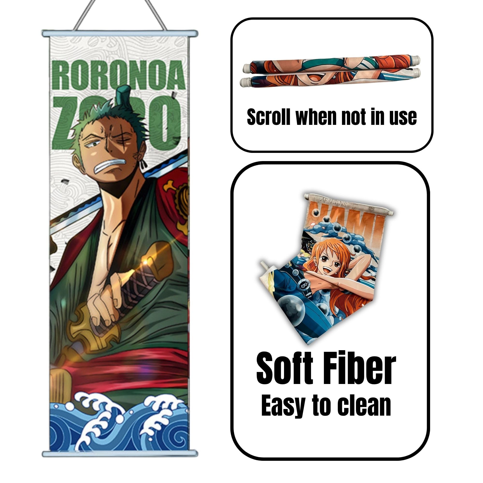 Amazon.com: One Strawhat Crew Piece Zoro Anime Wall Scroll Poster