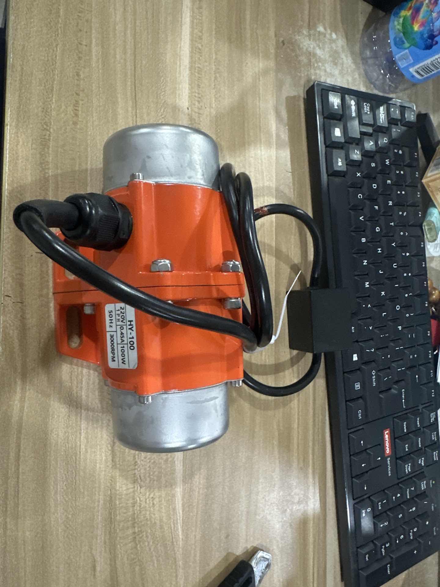 Motor de vibración eléctrico, 100 W, 220 V, versátil motor vibratorio de aleación de aluminio con 0-3000 rpm, regulador de velocidad continuo para electricidad, construcción, carbón, minería