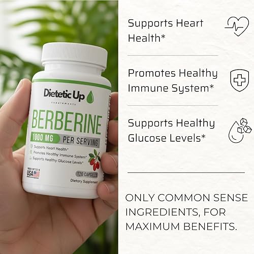 Miniatura 3 de Berberina 500mg HCl - 120 cápsulas - 1000 mg por porción - Suplemento orgánico - Pérdida de peso - Sin gluten - Sin OMG - 60 días de suministro