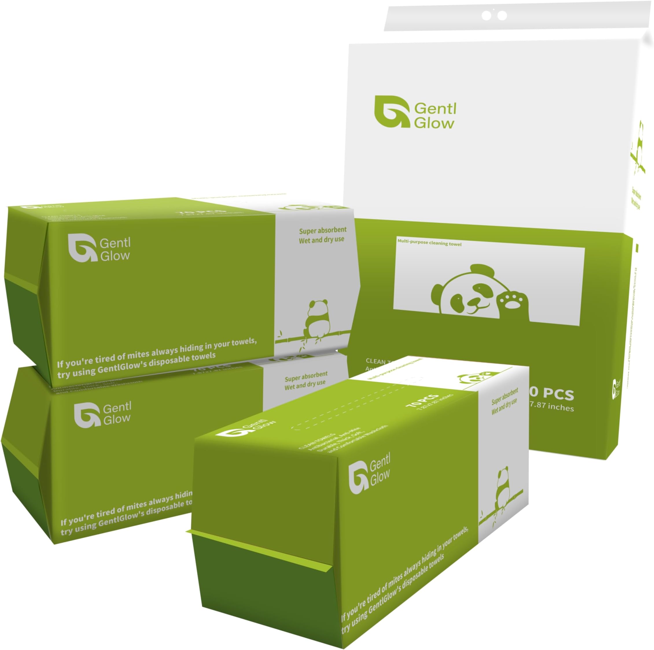6 Pack Soft Dry Wipes 100 Cotton Tissue Disposable Face