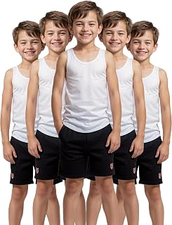 Hello poppins Boys’ White Cotton Vests (Baniyan) | Sleeveless Innerwear for School & Daily Use | Soft Fabric with Comforta... Price In India