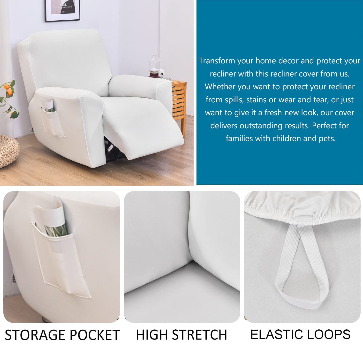 Copripoltrona Relax In Velluto Elasticizzato - Rosa, 1 Posto, Con Tasche - Foto 9