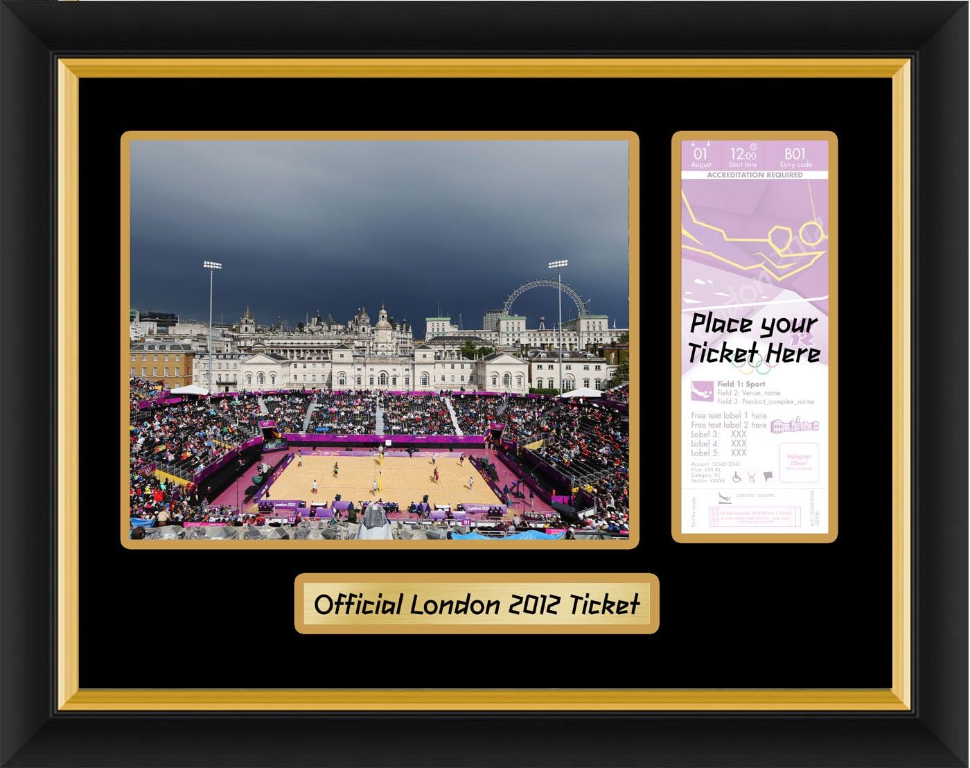 London 2012 Olympics Official Ticket Frame Beach Volleyball Amazon.co
