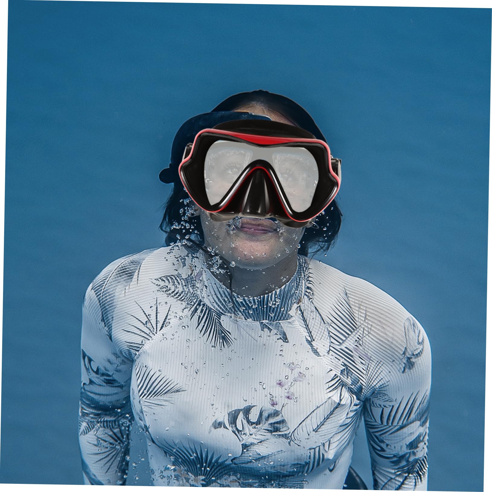 Gogogmee Snorkeling Mask Set Large Frame Adult Size Silicone Full Mask Easy to Wear Snorkeling Gear