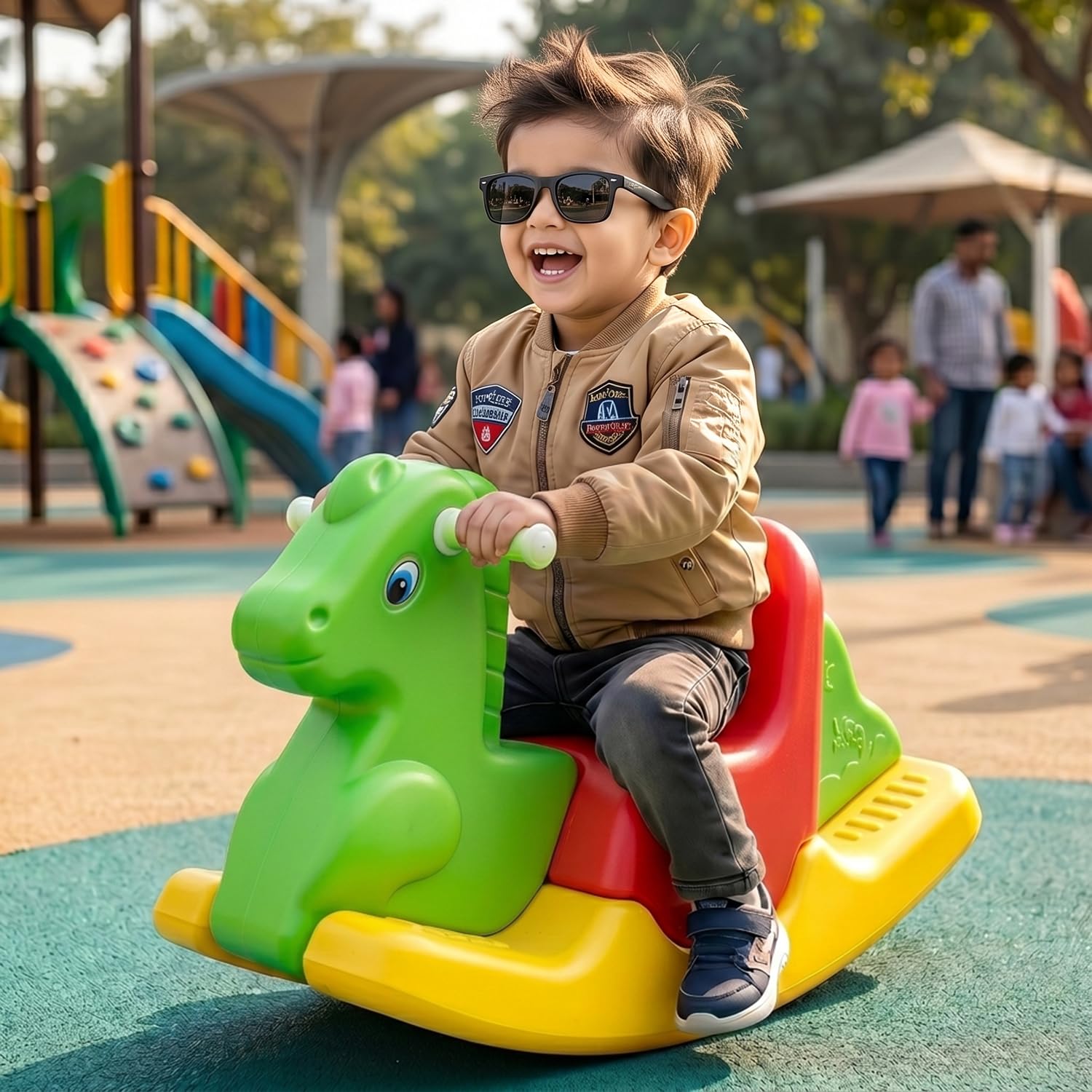 Toyzone 2 in 1 Rocking Horse Ride On| Baby Rocker with Comfortable Seat & Back Support | Durable Child-Safe Design | Smooth Rocking Base | Indoor Play Toy | 1–4 Years-image-25
