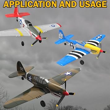 LEAMBE 3 Sets of 3-Blade Propeller Spare RC Plane Propellers Compatible with P51 Mustang & P40 Warhawk Remote Control Airplane Nose Cone