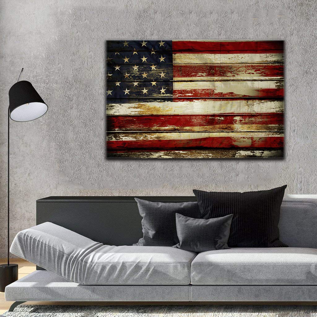 Amazon.co.jp: Urttiiyy アメリカ国旗 ウォールアート 星条旗