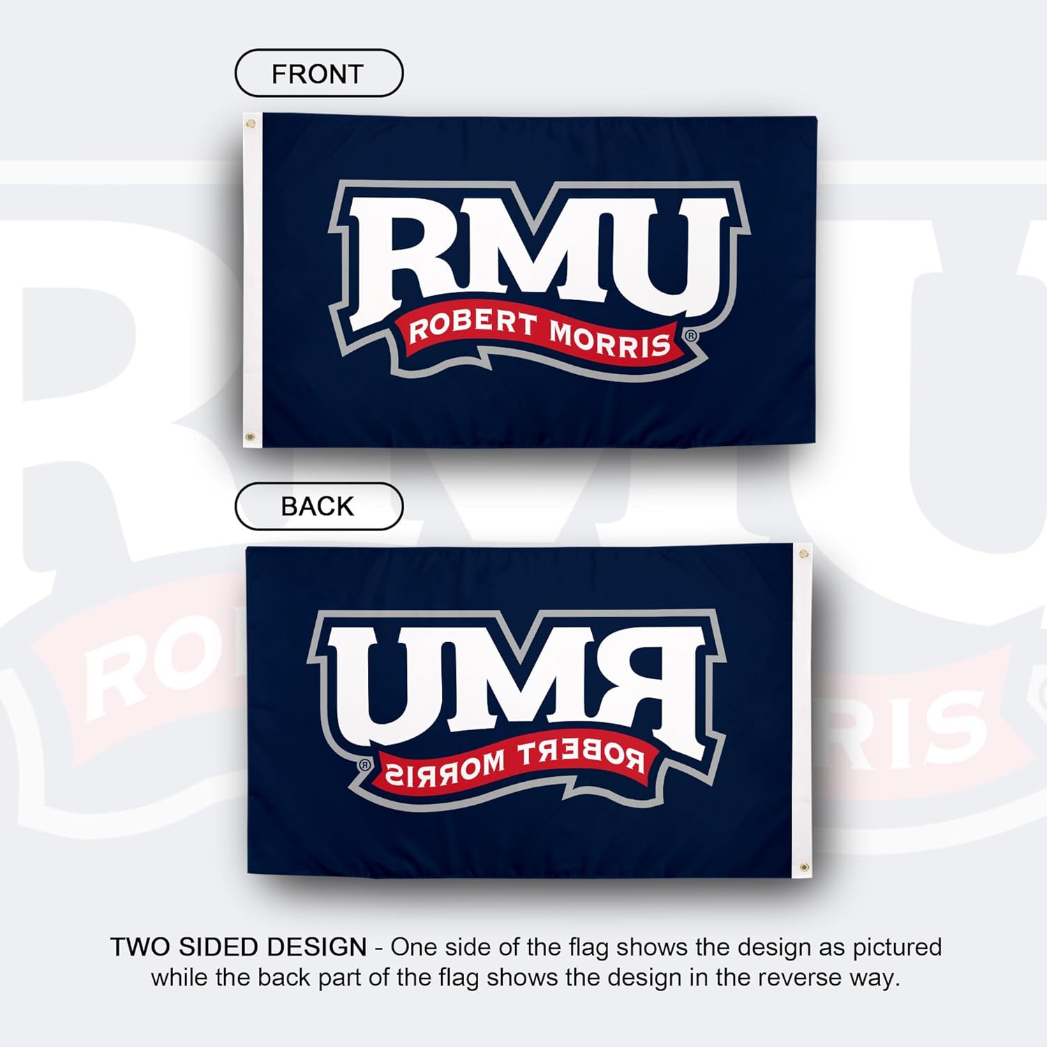Desert Cactus Robert Morris University 100% Polyester Indoor Outdoor 3x5 feet Banner Colonials RMU (Flag A) - Image 2