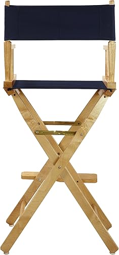 Miniatura 3 de Casual Home - Silla de director de 30 in, marco natural, con lona color azul marino, altura de barra