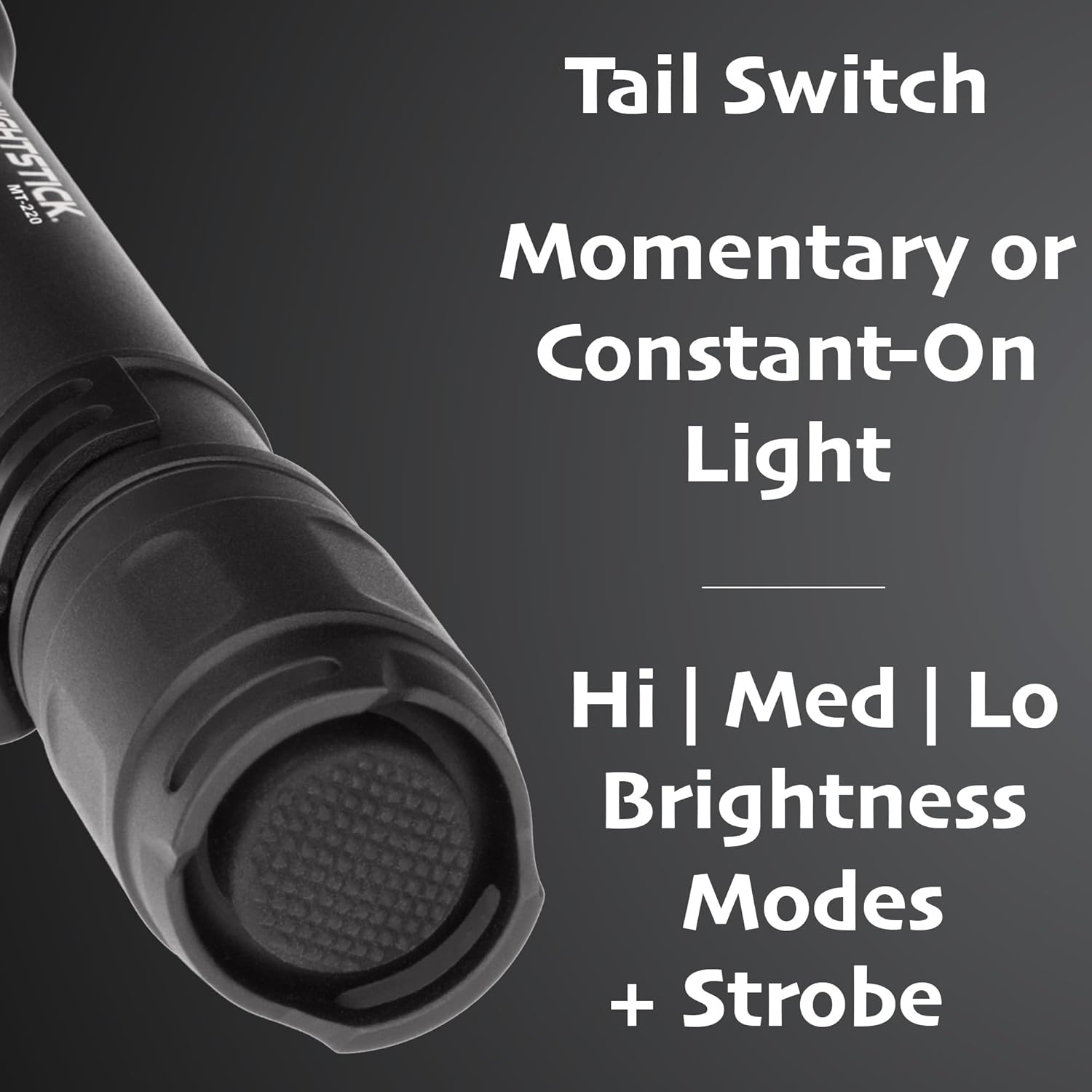 Nightstick MT-220 Mini-TAC PRO Metal Multi-Function LED Flashlight-2 AA, 6-Inch, Black