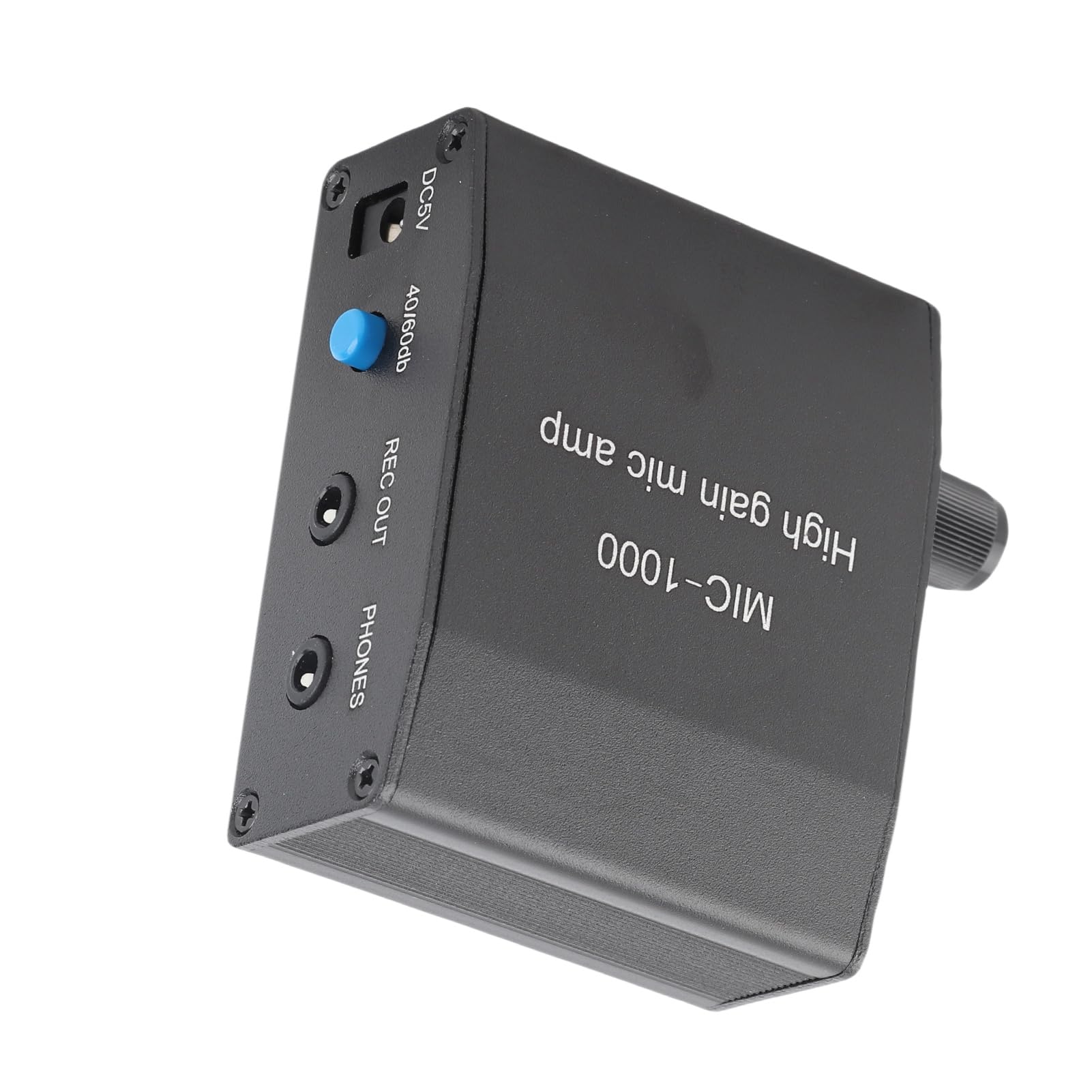 Amplificateur de Microphone, Ampli Audio Micro Haute sensibilité en Alliage D'aluminium, Contrôle de Niveau Automatique ALC D'amplification Portable 1000 Fois pour écouteurs,