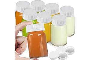 8 Pack 2.5 Oz Wide Mouth Little Glass Bottles