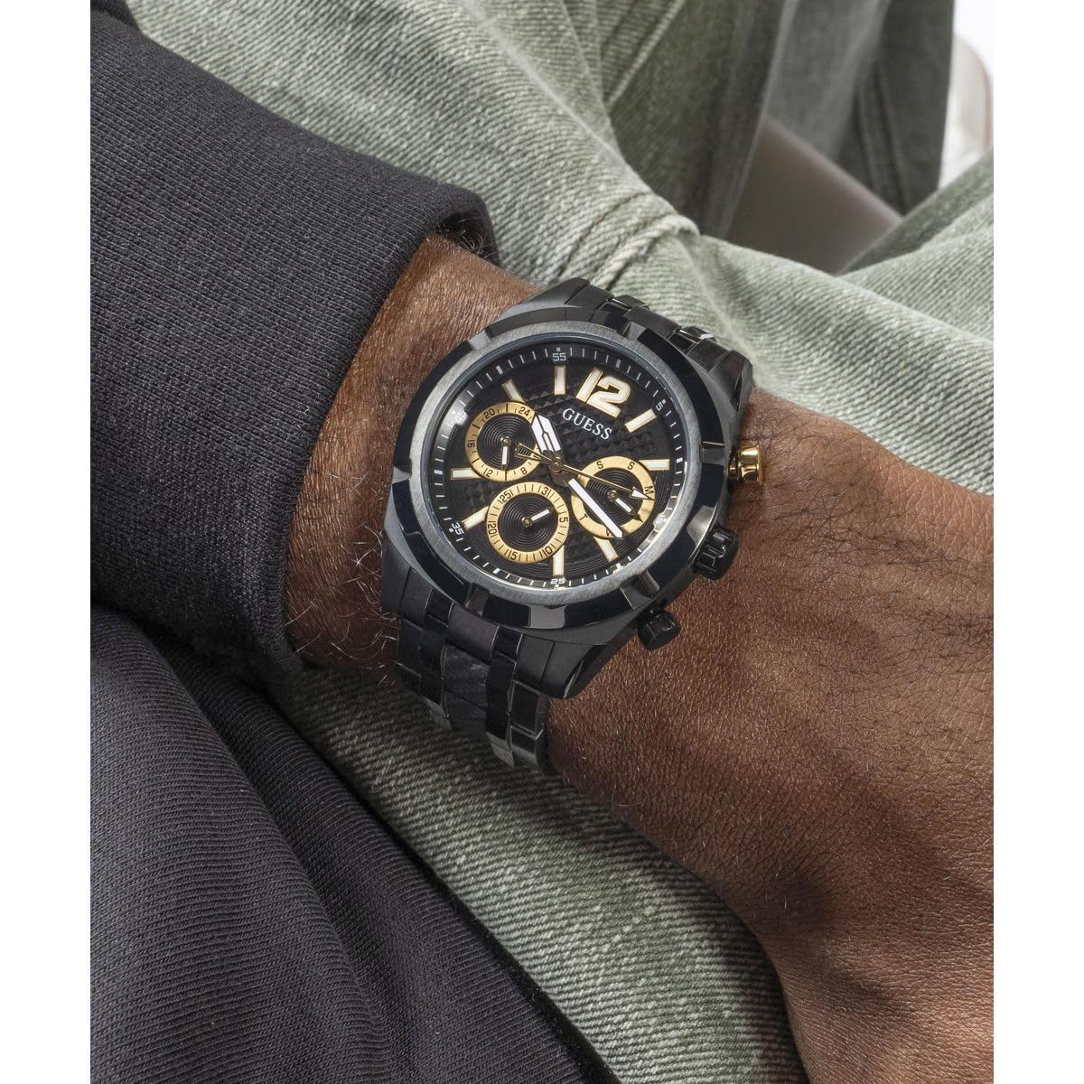 GUESS Reloj de Pulsera para Hombre de Acero Inoxidable