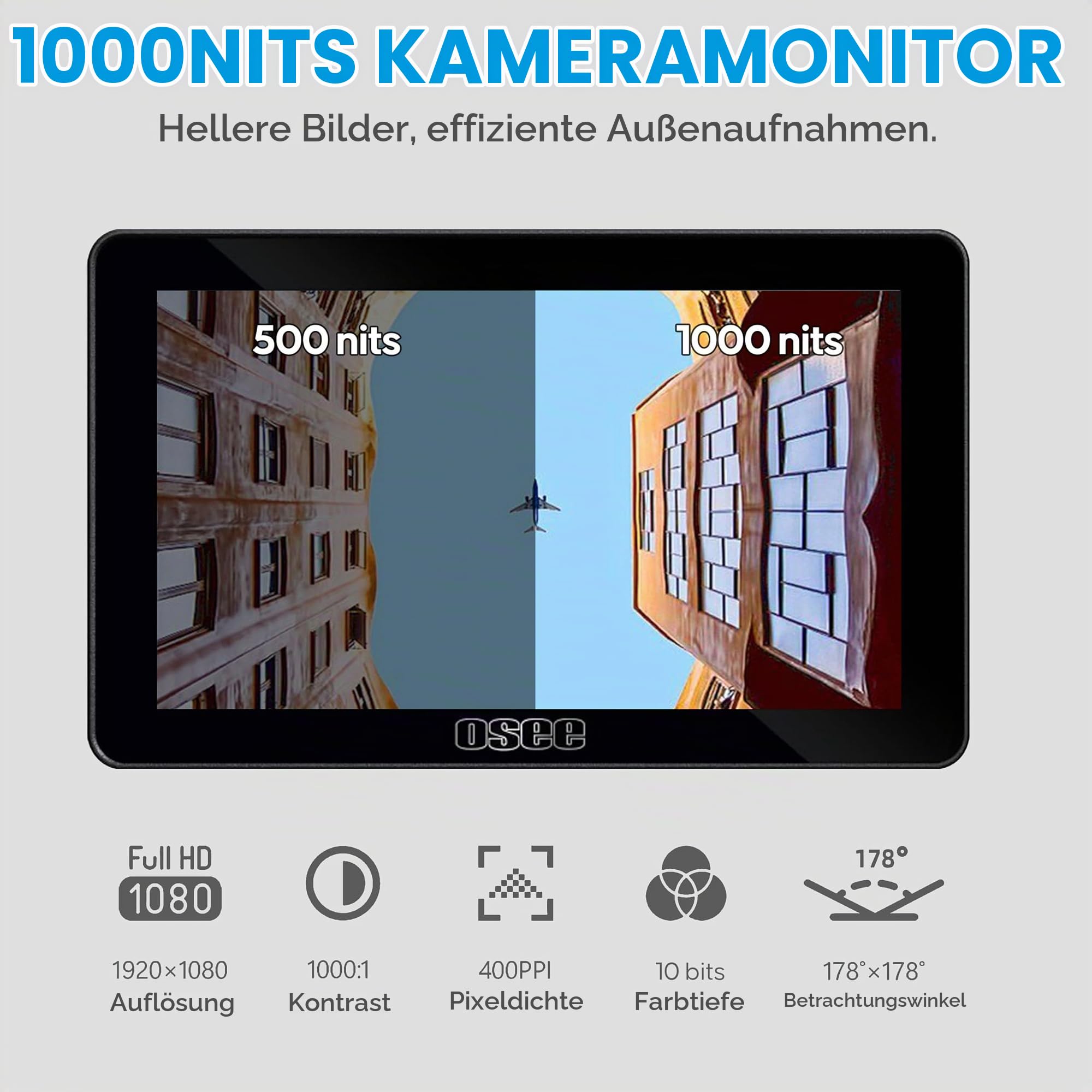 Osee Lilmon 5 5,5" 1000 Nits Touchscreen 4K HDMI On-Camera Field Monitor