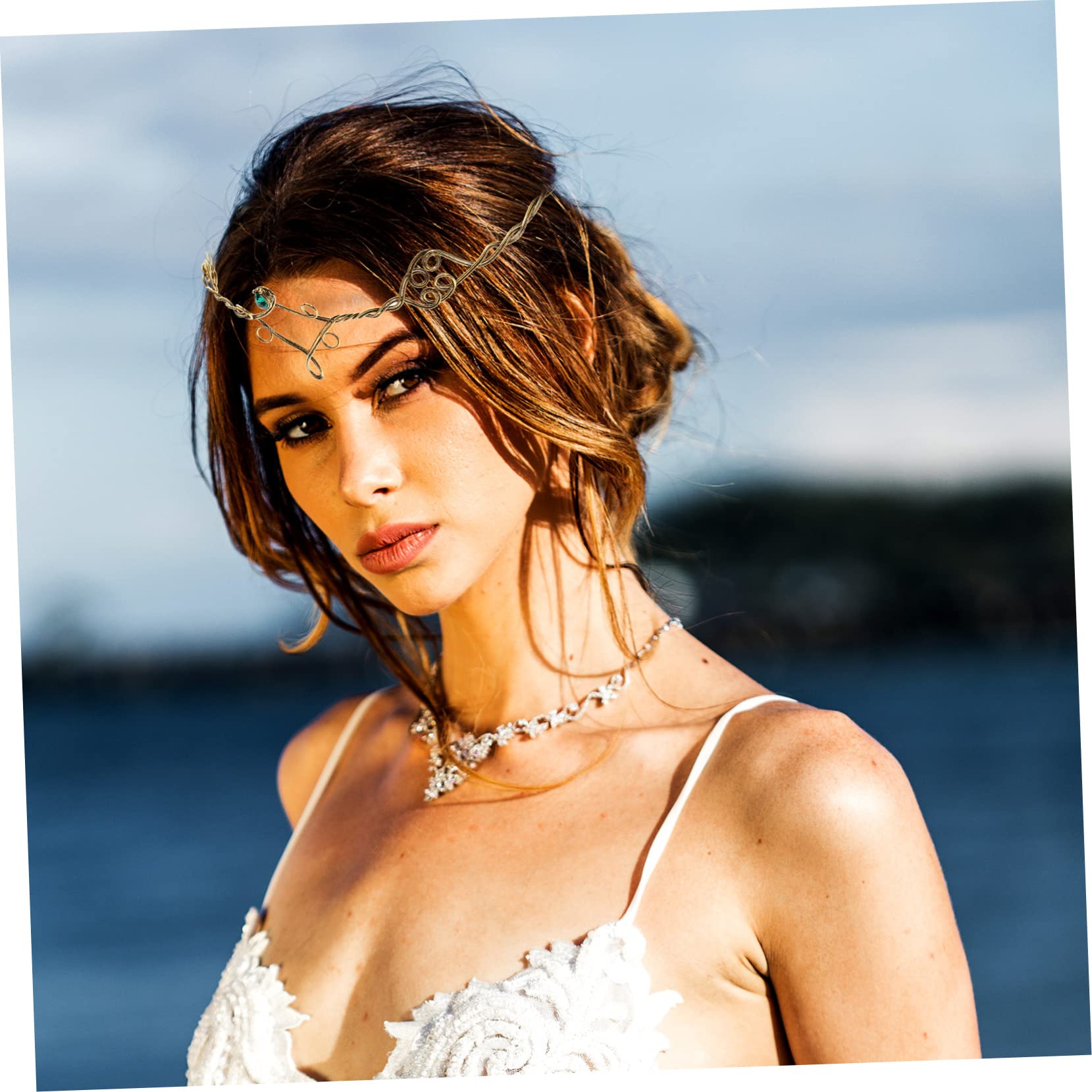 Baluue 5pezzi Cerchietto Vintage Pietre Per e Ragazze Accessorio Per Matrimonio Compleanni e Speciali