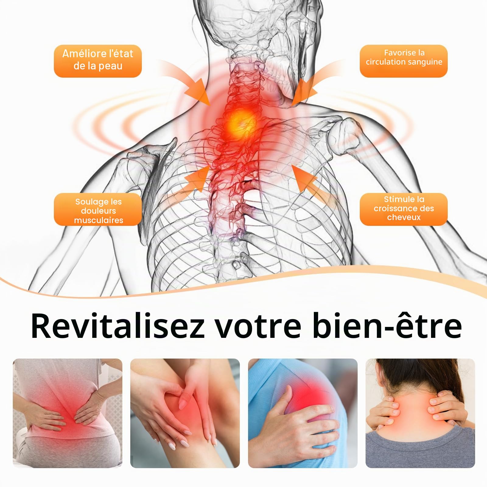 Lampe infrarouge 275 W - Lampe thérapeutique infrarouge - Support réglable à 360° - Avec roues - Pour salon de massage