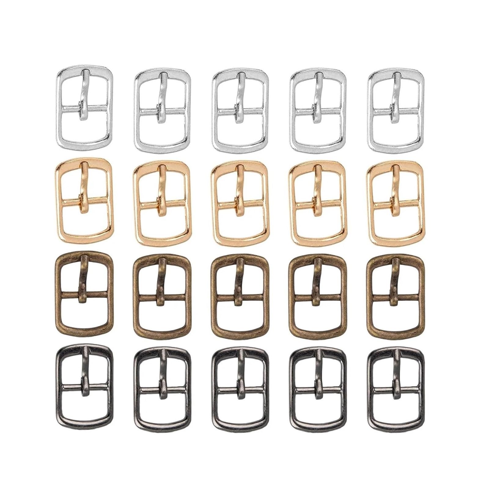 Gürtelschnallen, 50 Stück, 10,5 mm, Metall, einzelne Zinken, verstellbare Rollschieber, Hardware für Schuhe, Taschen, Ledergürtel für Männer und Frauen, Gürtel