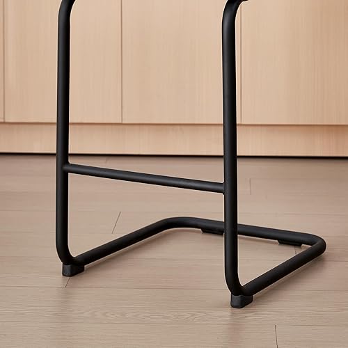 Miniatura 9 de ONEVOG Taburetes de mostrador con respaldo de ratán natural, taburetes de bar de 26 pulgadas, juego de 2, asientos de encimera de cocina de isla,