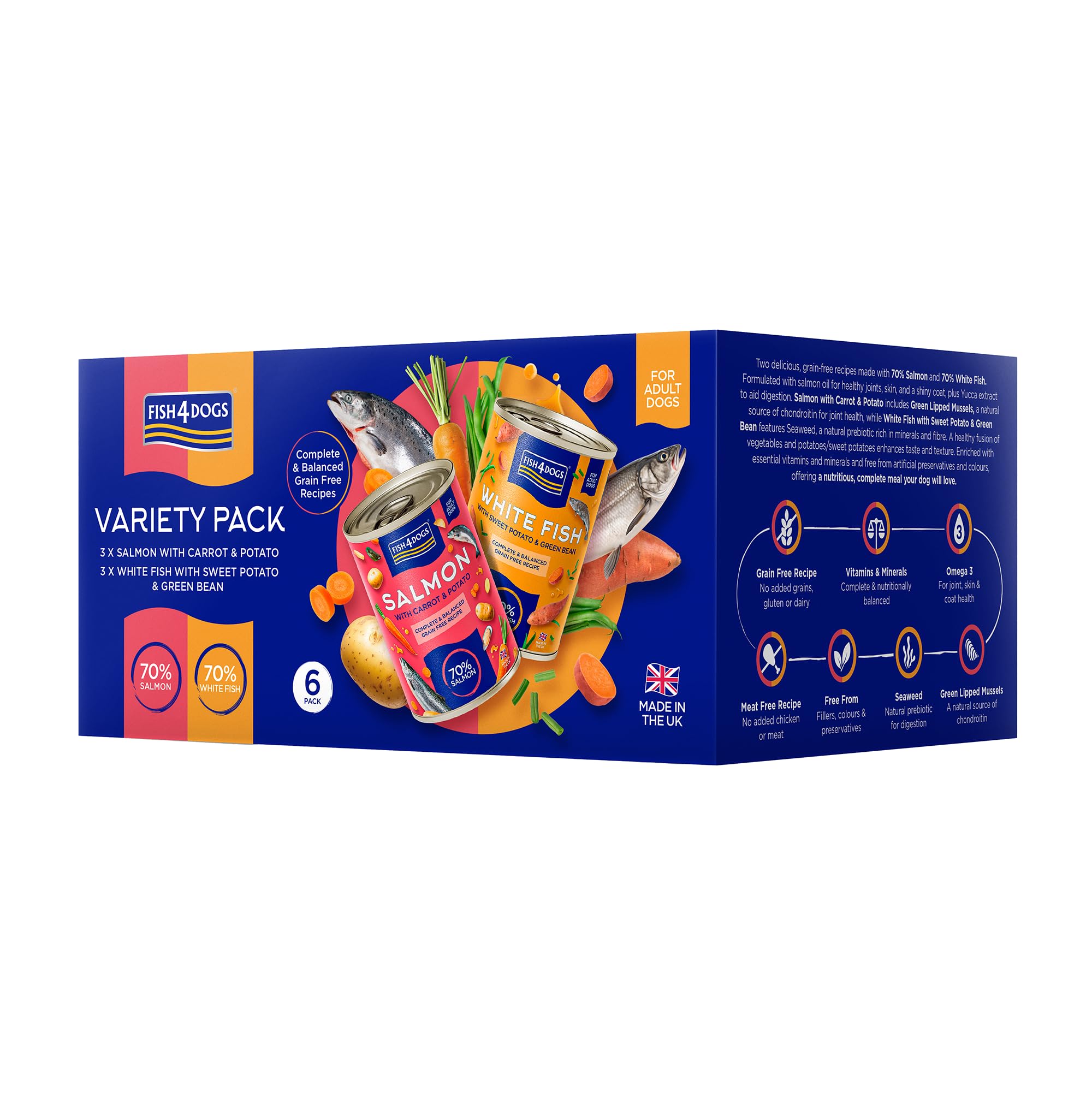 Fish4Dogs Wet Complete Variety Pack 395g x 12
