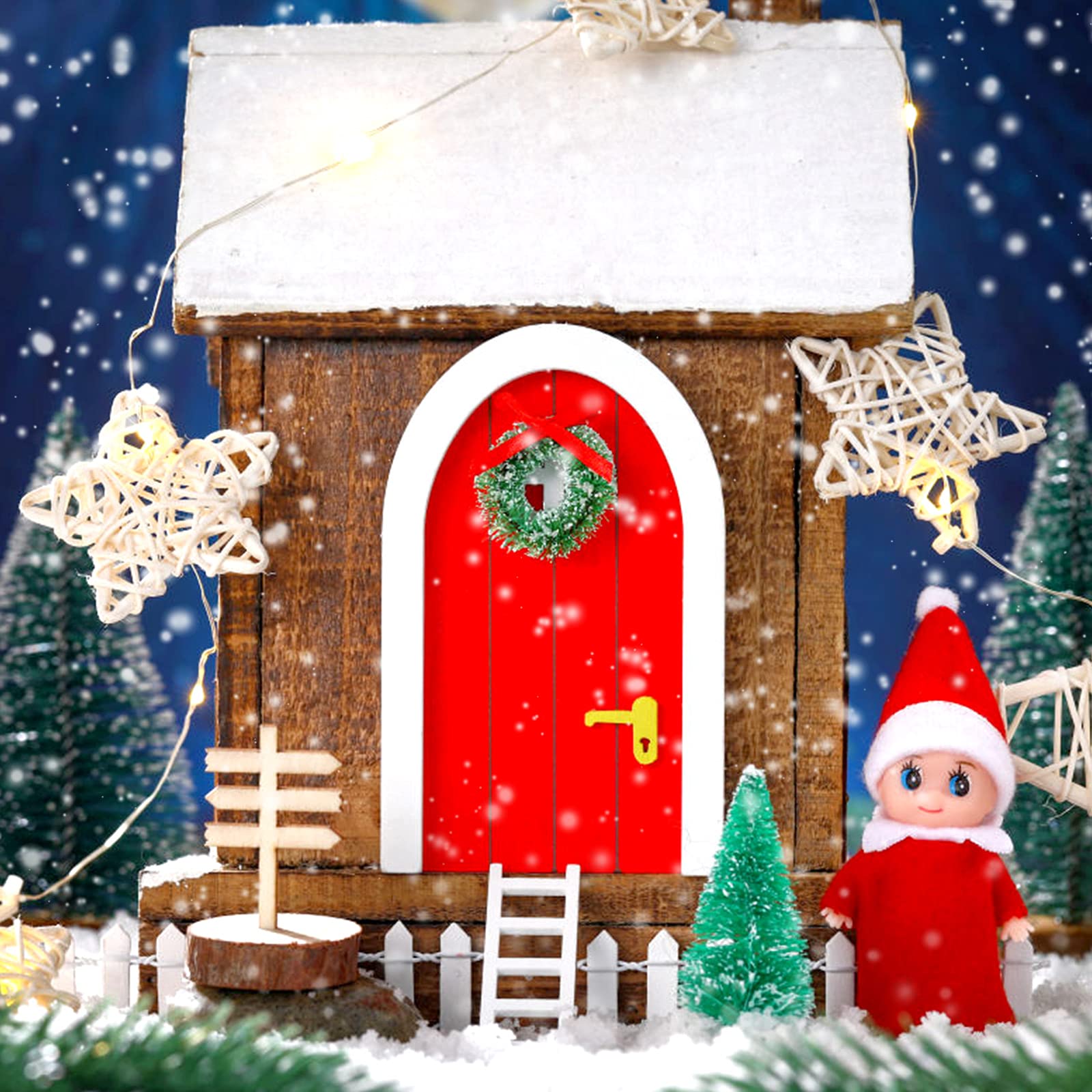 Mini Lutin De Noël Bébé Elf - Figurine Décorative Pour Sapin, Table - Cadeau Mignon Pour Enfants - 2