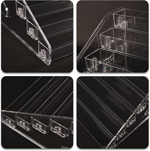 Miniatura 4 de Organizador de lentes de sol  Pantalla transparente para lentes  Almacenamiento de anteojos  Soporte para aceites esenciales (4 capas)