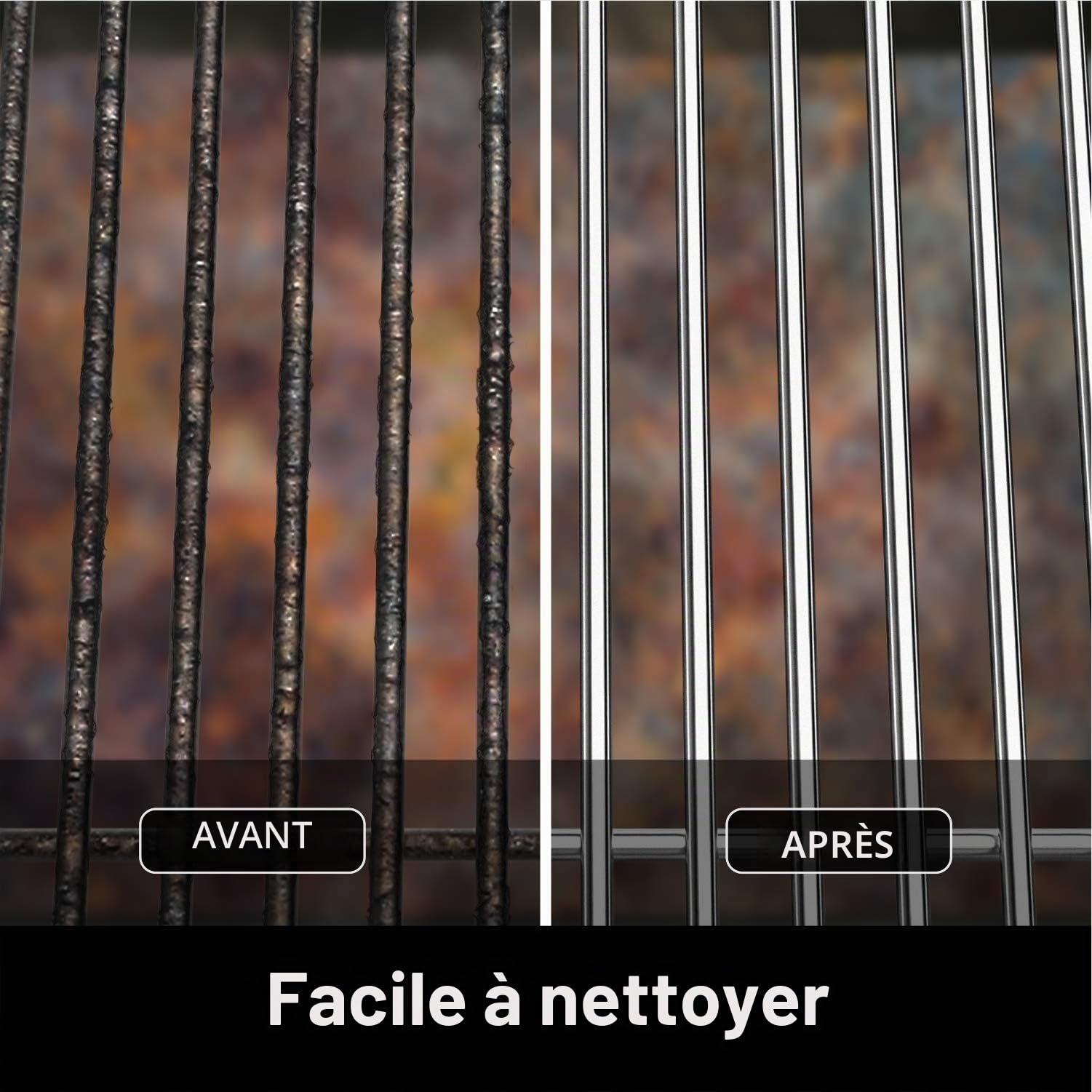 onlyfire Grille de Cuisson en INOX pour Barbecue à Gaz Weber Genesis 300 Seire - Remplacement pour Weber 7528-2 Pièces - 49.5 x 32 cm