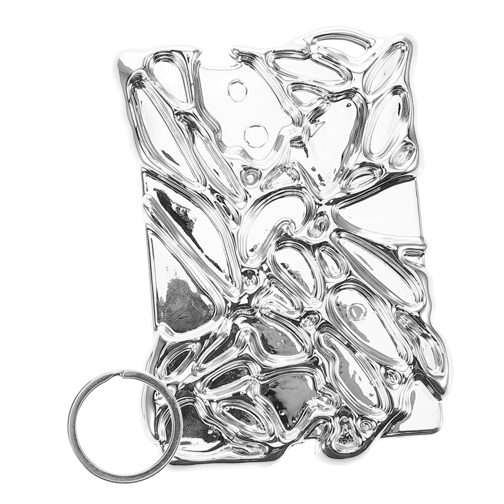 Unomor Photo Frame Keychain Electroplated Plastic Badge Holder Student Card Case Versatile Keyring for Boys and Girls