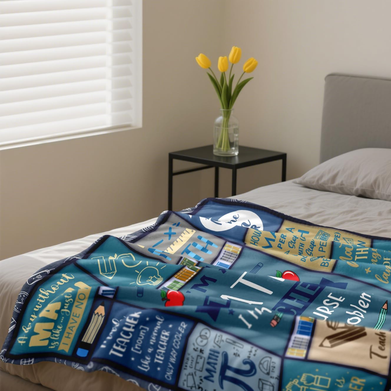 Math Teacher Appreciation Gifts, Math Teacher Decor, Gifts for Math Teachers, Birthday Gifts for Math Lovers Blanket 60x50inches