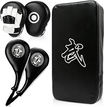 5 PCS Taekwondo Sparring Gear Set Martial Arts Training Equipment Set for Beginners Including Punching Mitts,kick pad,and Boxing pad.Suitable for Teenagers.