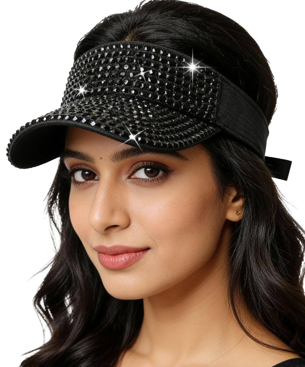 Casquette de baseball anti-transpiration ajustable à strass chic - 7