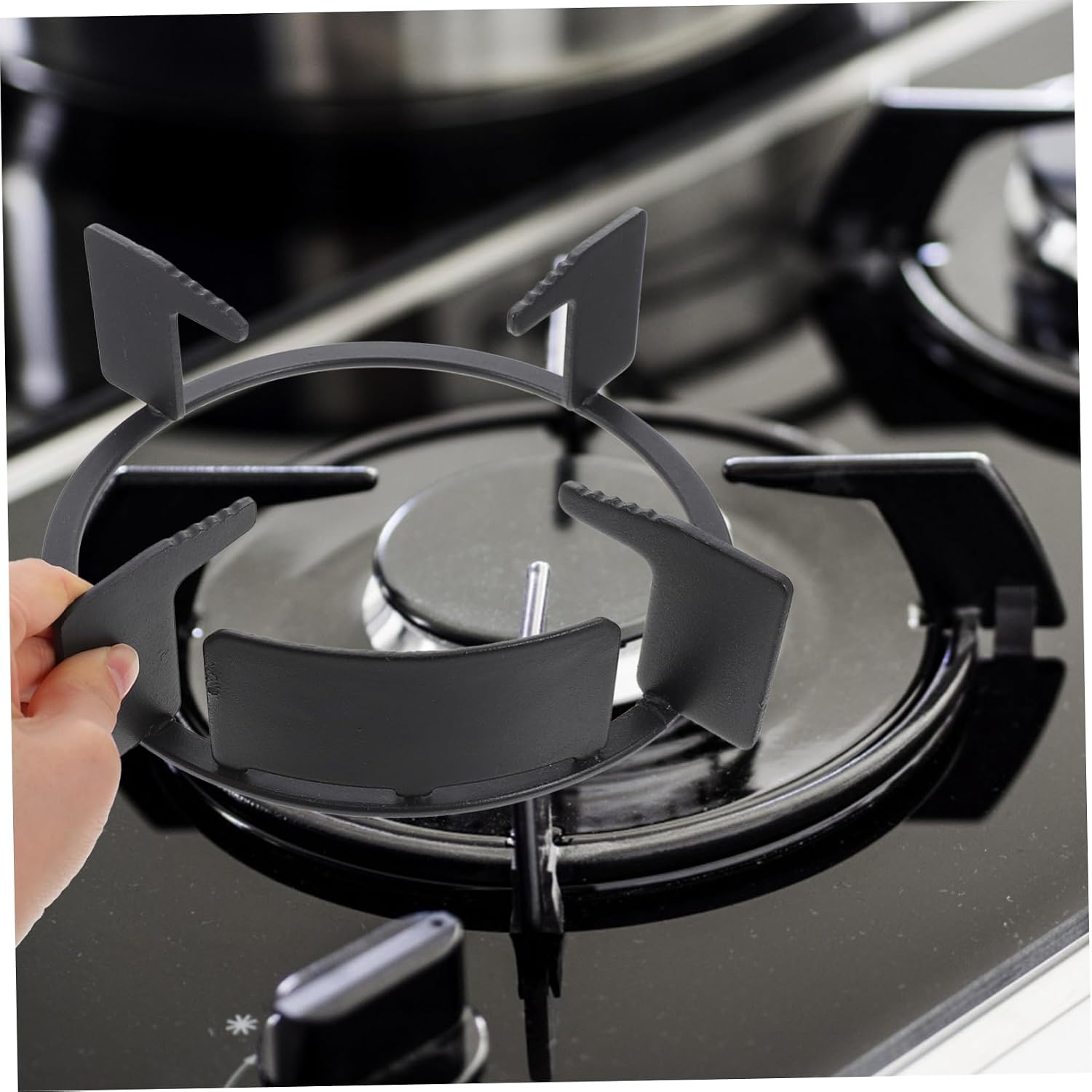 Tofficu Gas Stove Support Rack Slip Wok Holder for Household Cooking Easy Installation Kitchen Accessory Stable Design for Safe Pot Support Essential Gas Stove Part